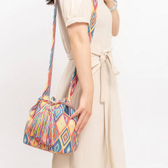 BOHEMIAN PRINT BUCKET BAG SHOULDER BAG_CWAB1995