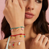 CREATIVE COTTON ROPE BRACELET WITH SHELL EYE_CWAJE4596