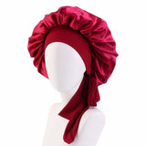 ELASTIC RIBBON SILK BOW NIGHTCAP_CWAH1475