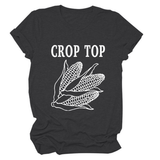 CORN LETTER PRINT TEE WOMEN S CASUAL T SHIRT_CWTTS1502