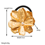 METAL FLOWER PONYTAIL HOLDER SWEET STRETCHY_CWAHA6169