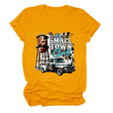 JUST A SMALL TOWN GIRL PRINT T SHIRT LOOSE FIT_CWTTS1525