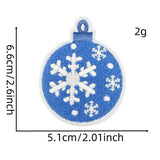 Winter Blue Christmas Graffiti Embroidered Patch_Cwmm4028