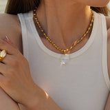 GIRLY SIMPLE TRANSPARENT LOVE NECKLACE_CWAJE1362