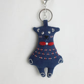 HAND EMBROIDERED RED BOW TIE PLUSH CHARM_CWMM6015