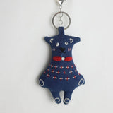 HAND EMBROIDERED RED BOW TIE PLUSH CHARM_CWMM6015