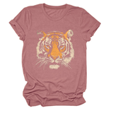 Women Summer Tee With Stylish Tiger Print_Cwttsl0494