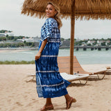 RAYON TIE DYE BEACH KIMONO BIKINI COVER UP_CWMM6155