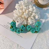 HANDMADE FABRIC ROSE V SHAPE EAR CUFFS_CWMM6273