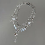BEADED NECKLACE WITH STAR SHAPED PENDANT TASSELS_CWAJE1158
