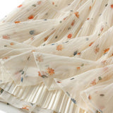 REVERSIBLE FLORAL MESH PLEATED MIDI SKIRT_CWBMS0346