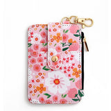 FLORAL ZIPPER CARD HOLDER VERTICAL MINI WALLET_CWAB4941