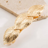 MINIMALIST METAL HEART LEAF SHELL PONYTAIL CLIP_CWAHA6179