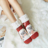 CARTOON FLOOR SOCKS MID TUBE PLUSH INDOOR SLIPPERS_CWMS0737