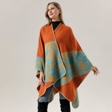 CAPE JACQUARD KNITTED SCARF WARM SHAWL_CWASC2250