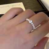 Pearl Spliced Small Cube Sugar Ring