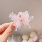 SWEET RHINESTONE BUTTERFLY MINI CLAW SPARKLY CLIP_CWAHA2303