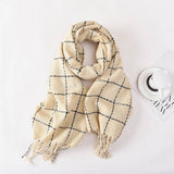 DOUBLE SIDED PLAID SCARF FOR WOMEN WINTER CHIC_CWASC0401