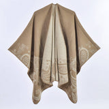 Vintage Cashew Flower Thick Warm Shawl_Cwasc0946