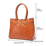 Retro Wax Large-Capacity Shoulder Bag_Cwab0922