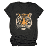Women Summer Tee With Stylish Tiger Print_Cwttsl0494
