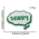 FUNNY TEXT PATCH EMBROIDERED CLOTH PATCH_CWMM4051