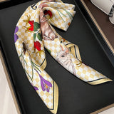 SILK SQUARE SCARF VERSATILE FALL WINTER FOR WOMEN_CWASC0556