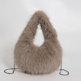 Winter Fashion One-Shoulder Crossbody Plush Bag_Cwab3987