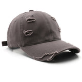 Vintage Washed Distressed Hole Baseball Cap_Cwah0908