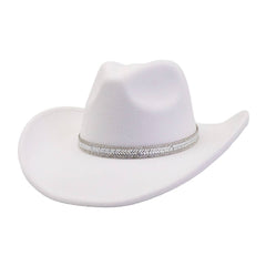 Unisex Wool Cowboy Fedora Ethnic Style Hat_Cwah04404