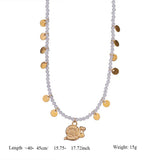 NATURAL STONE NECKLACE WITH FISH PENDANT_CWMM8802