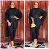 FASHION SOLID COLOR CHIFFON PLUS SIZE DRESS_CWDMD3682