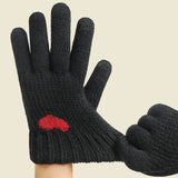 Women Heart Jacquard Knitted Gloves_Cwag0135