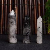 BLACK RUTILATED QUARTZ CRYSTAL TOWER_CWMM8123