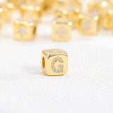18K GOLD PLATED ZIRCONIA DICE PENDANT NECKLACE_CWMM5876
