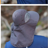 LARGE BRIM OUTDOOR FACE AND NECK SUN HAT_CWAH1470