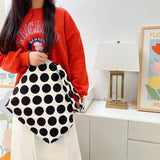 Large Dot Single-Shoulder Adjustable Bag