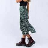 HIGH WAIST LEOPARD CHIFFON PRINT SLIT MIDI SKIRT_CWBSS0377
