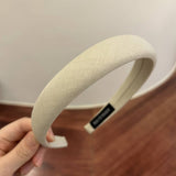 SMALL FRESH PLAID SOLID COLOR VERSATILE HEADBAND_CWAHA2857