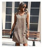 V-Neck Loose Casual Slip Shift Dress