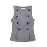 STYLISH BUTTONED BOAT NECK SHIRT CASUAL LOOK_CWTHT0240