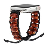 IWATCH9 WOODEN BEADS WAX ROPE STRAP APPLE WATCH9 1_CWWW0046