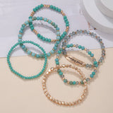 ETHNIC CRYSTAL BEADED BRACELET 6 PIECE SET_CWMM3516