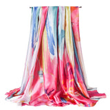 LILY PRINT SILK SCARF GRAFFITI STYLE FOR WOMEN_CWASC0674