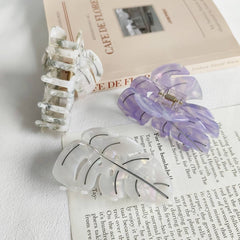Autumn Leaf Acetate Hair Claw ? Elegant Updo Clip_Cwaha07253