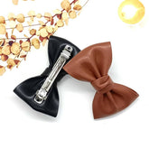CLASSIC PU LEATHER LARGE BOW FRENCH HAIR CLIP_CWAHA6352