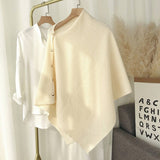 NEW KNITTED CAPE BUCKLE SHAWL_CWASC0754