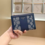Geometric Pattern Bifold Zip Snap Wallet For Women_Cwab06204