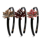 PEARL HEADBAND MAPLE LEAF DIAMOND HEADBAND_CWAHA4377