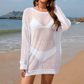 Knit Loose Solid Color Fashion Bikini Beach Smock
